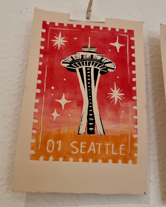 Seattle Postcard ✷ Original Artwork by Emilia